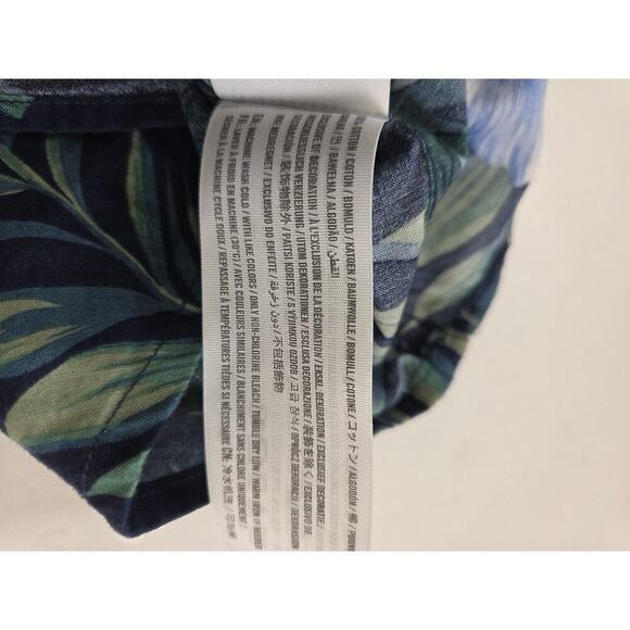 Abercrombie and Fitch Blue Green Hawaiian Coastal Button Up Shirt Large - Picture 5 of 5